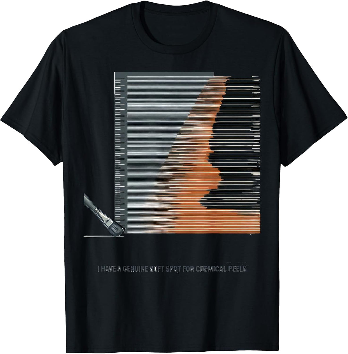 Men's I Have A Genuine Soft Spot For Chemical Peels Esthetician T-Shirt - Black
