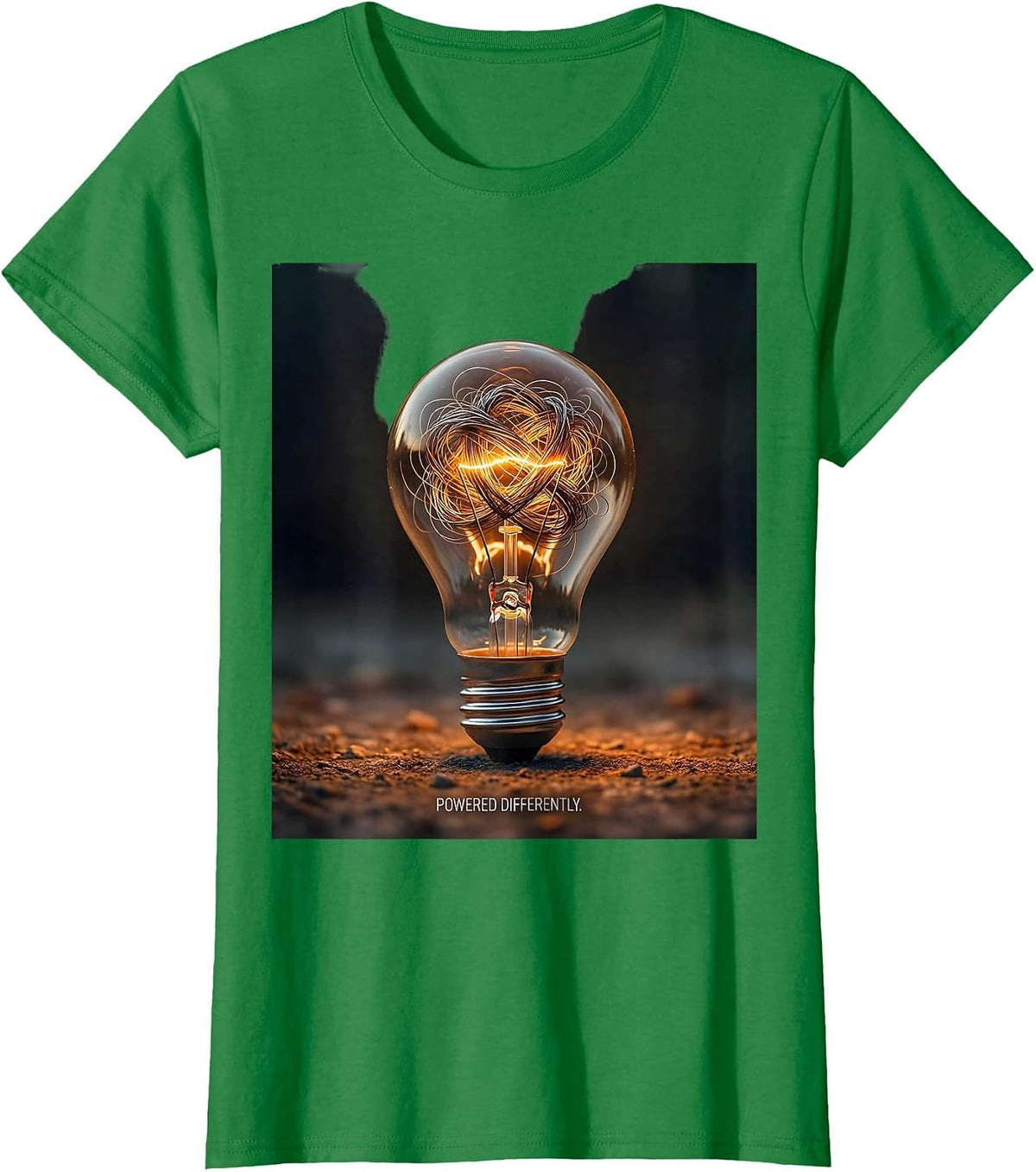 Women's Powered Differently Editorial Conceptual Neurodiversity T-Shirt - Kelly Green