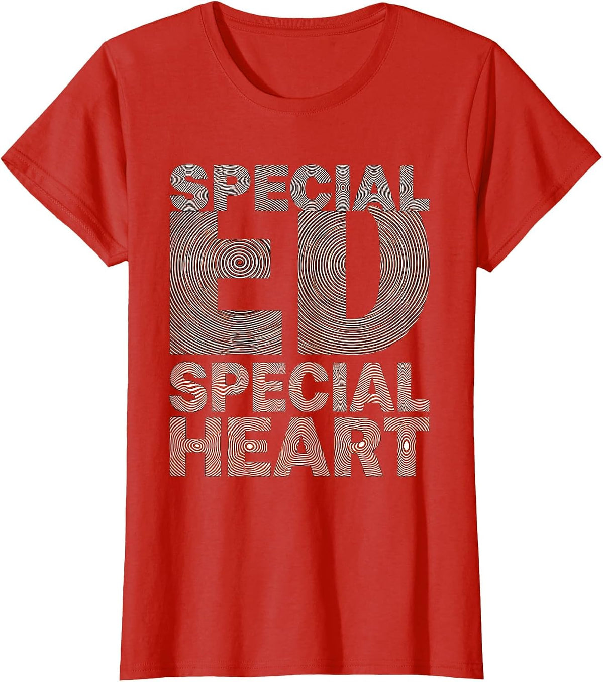 Special Ed Special Heart educator Design T-Shirt - Red