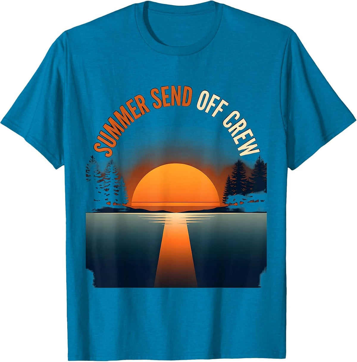 Summer Send Off Crew Labor Day Design T-Shirt - Sapphire Blue