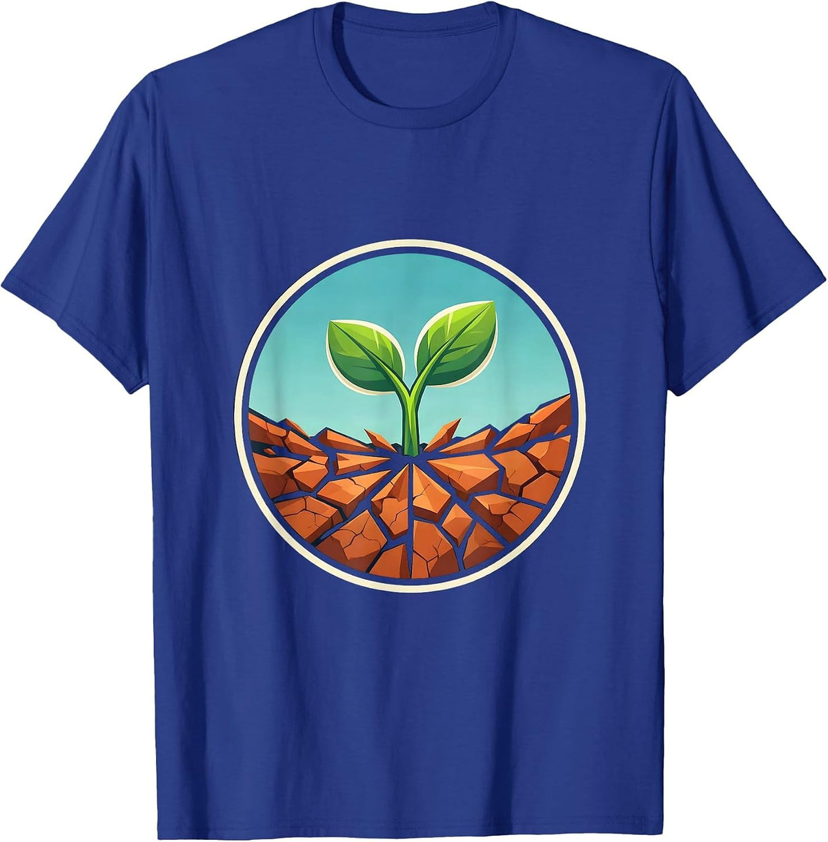 Men's Mental Health Matters Seedling Growth Graphic T-Shirt - Royal Blue
