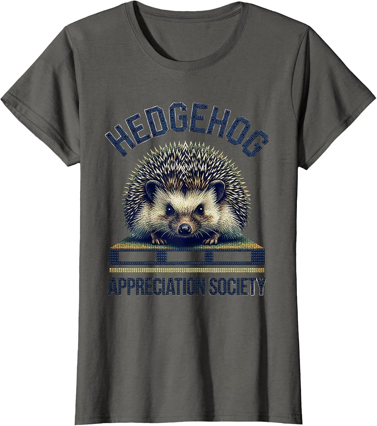 Women's Hedgehog Appreciation Society Cute Hedgehog Lover Gift for T-Shirt - Asphalt Grey