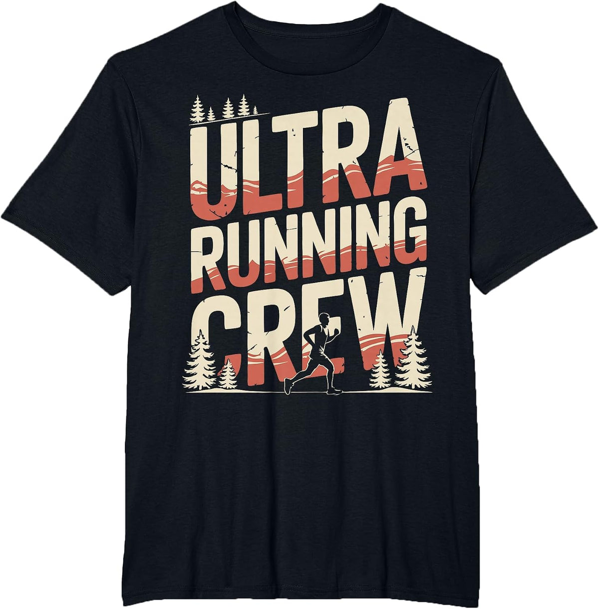Ultramarathon Ultra Marathon Running Crew T-Shirt - Black