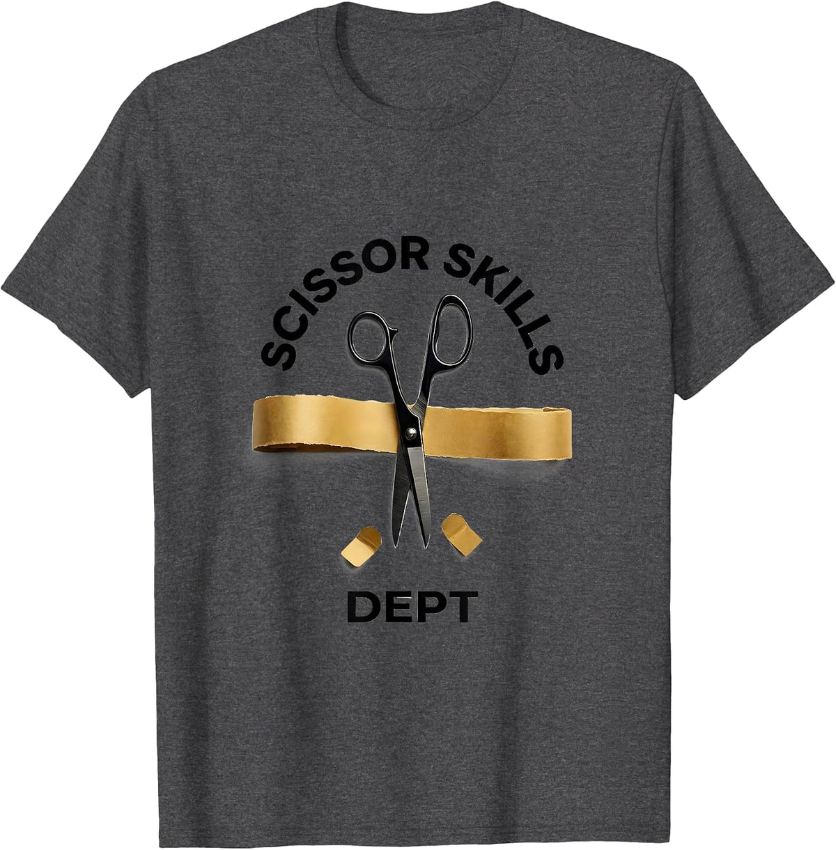 Scissor Skills Dept Funny Occupational Therapy OT Month T-Shirt - Dark Heather Grey