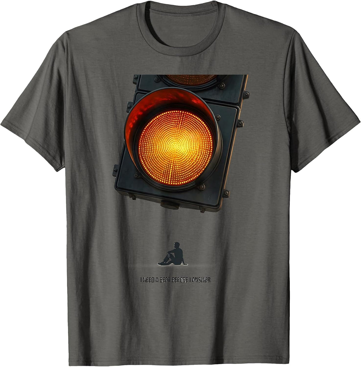 I Need A Beat Before I Answer Neurodiversity Acceptance T-Shirt - Asphalt Grey