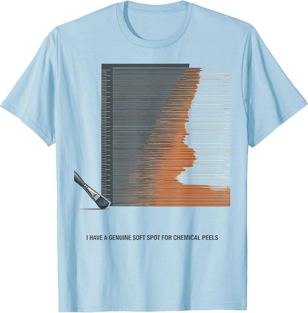 Men's I Have A Genuine Soft Spot For Chemical Peels Esthetician T-Shirt - Baby Blue
