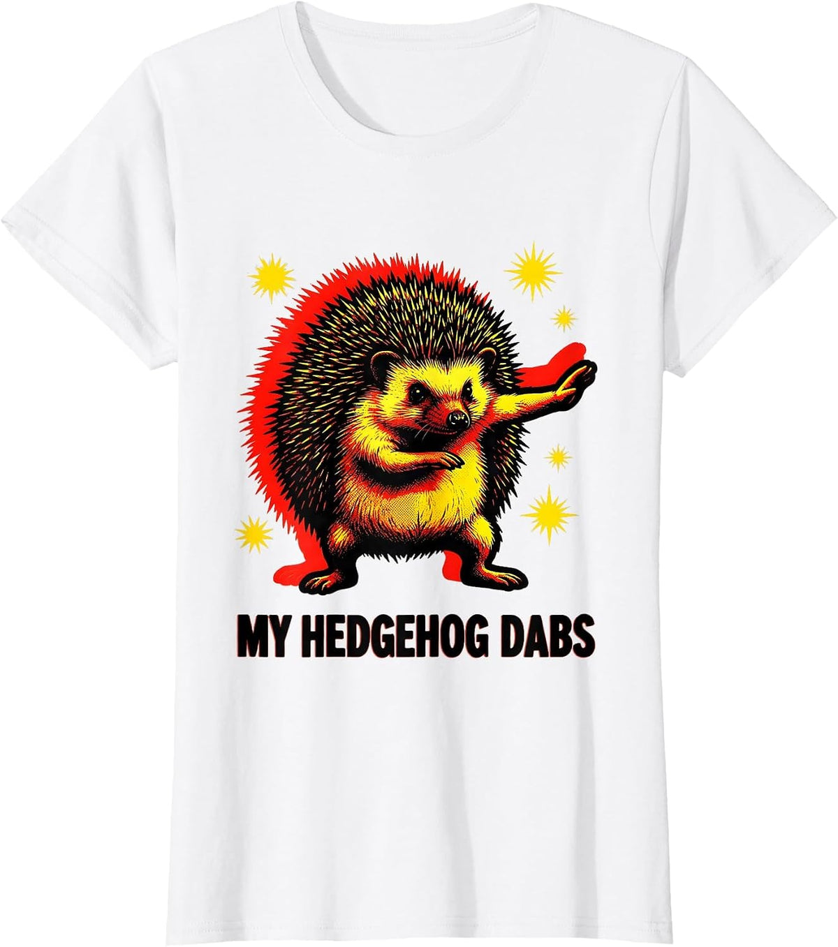 My Hedgehog Dabs Funny Pop Art Animal Novelty Humor Kids T-Shirt - White