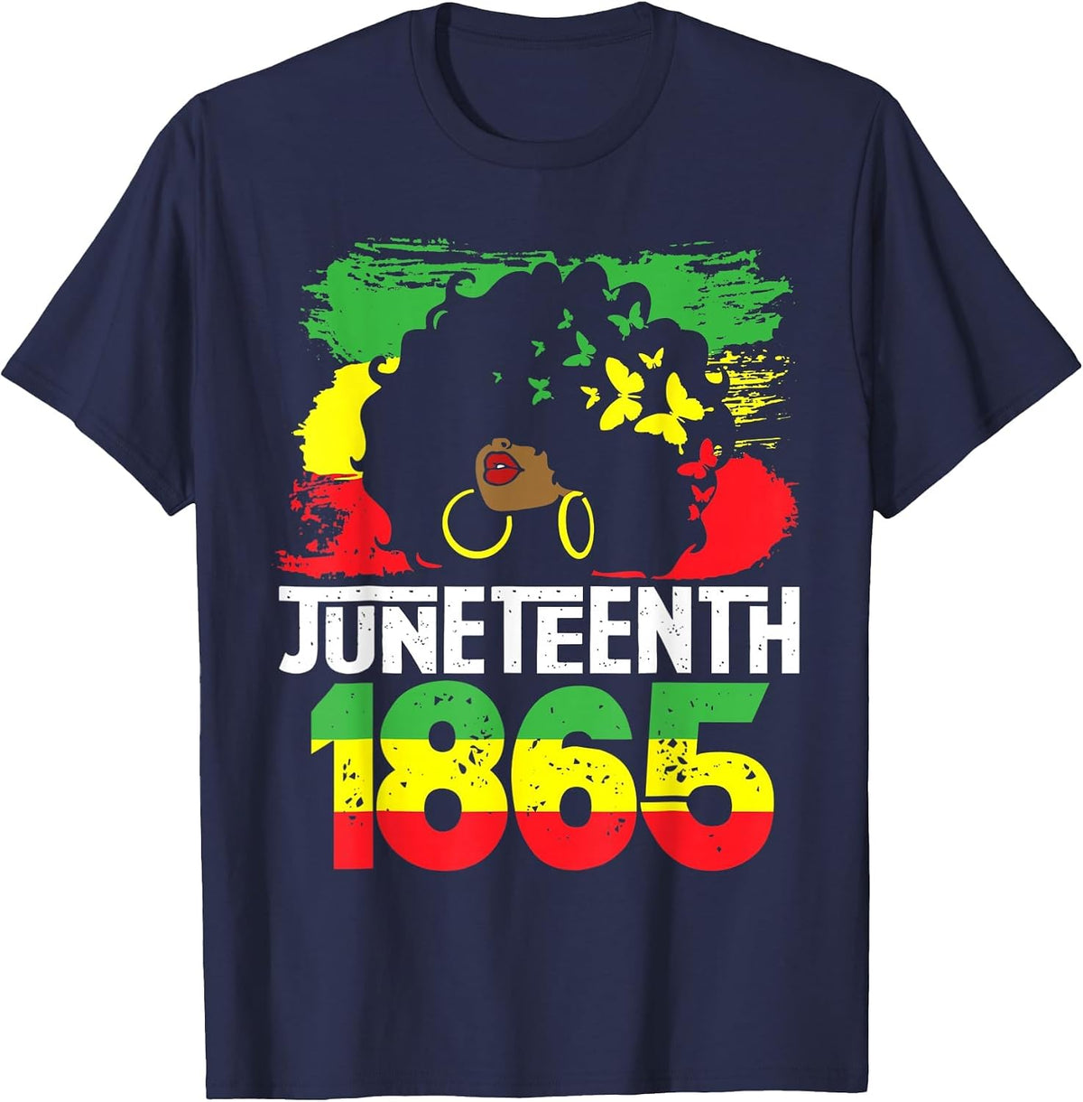 Juneteenth is My Independence Day Black Women Black Pride T-Shirt - Navy Blue
