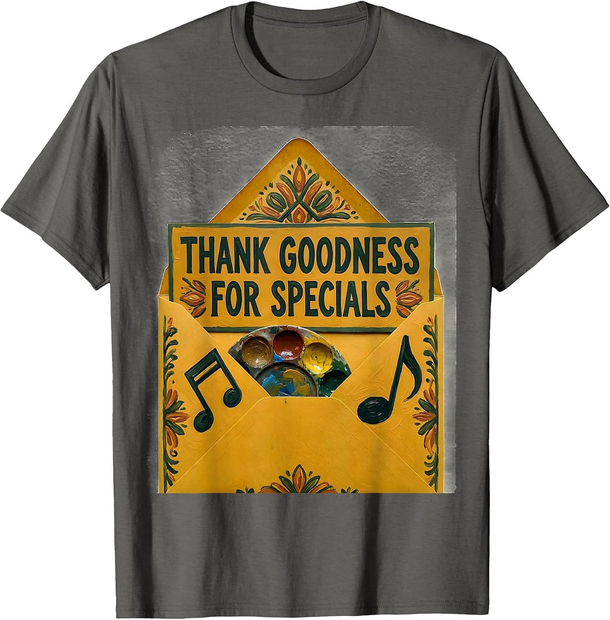 Thank Goodness For Specials Retro Specials Squad Art Music T-Shirt - Asphalt Grey