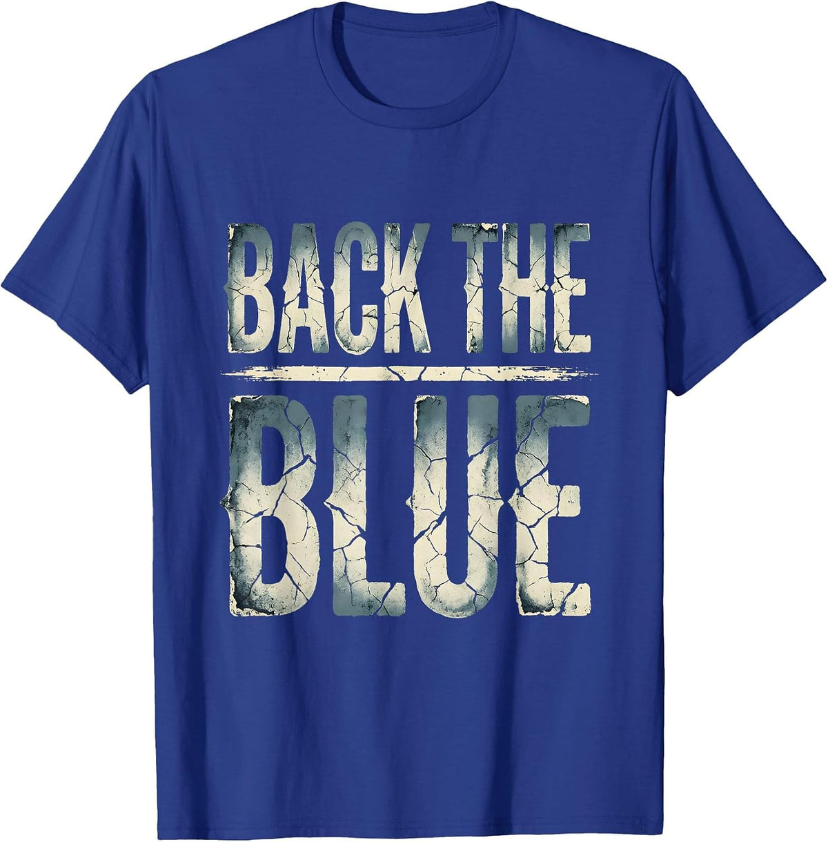 Men's Back the Blue Law Enforcement Support Design T-Shirt - Royal Blue