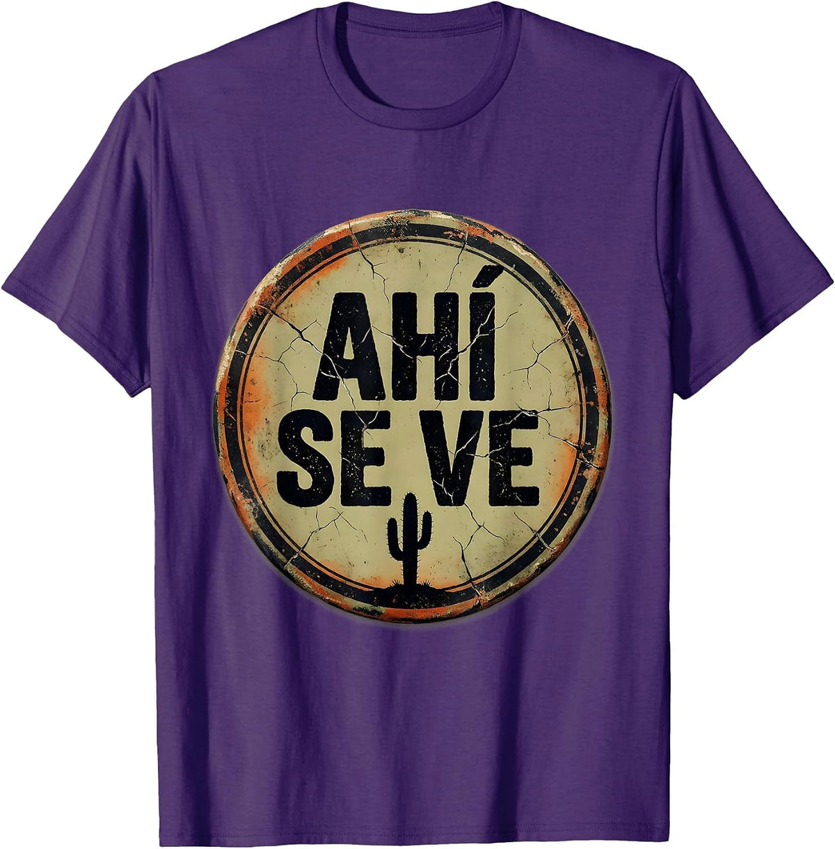 Ahí Se Ve Distressed Mexican Slang Humor Cinco de Mayo T-Shirt - Purple