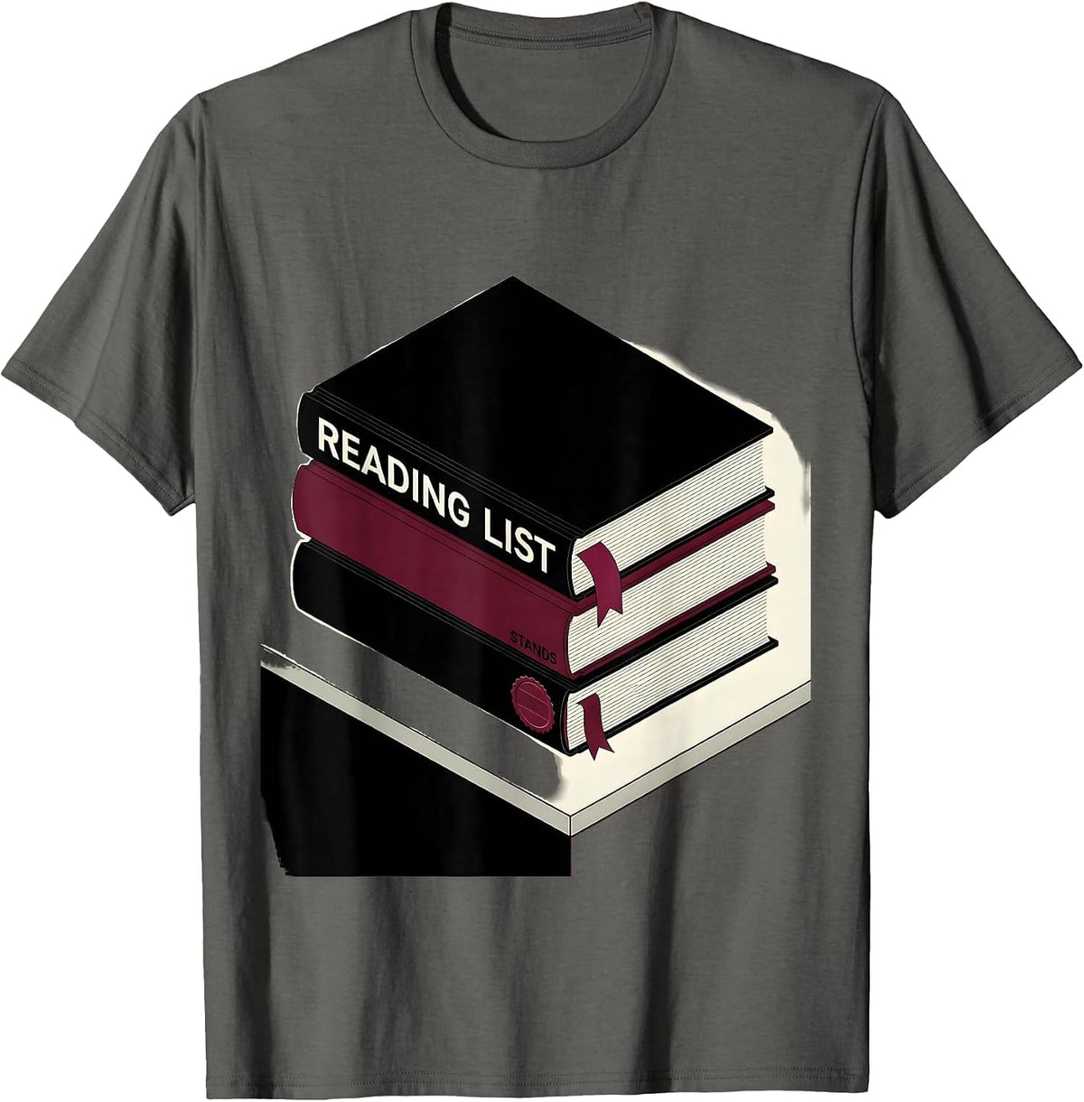 Reading List Stands English Literature Teacher Swiss T-Shirt - Asphalt Grey
