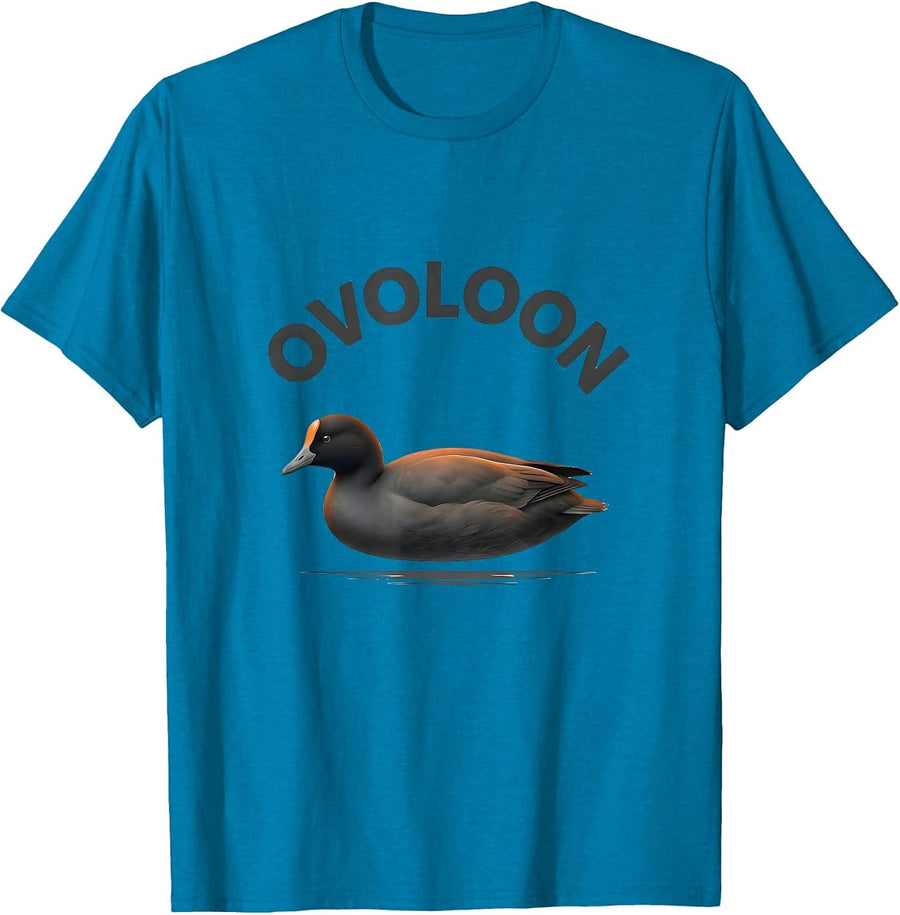 Ovoloon Minimalist Geometric Bird Pun Math Teacher Humor T-Shirt - Sapphire Blue