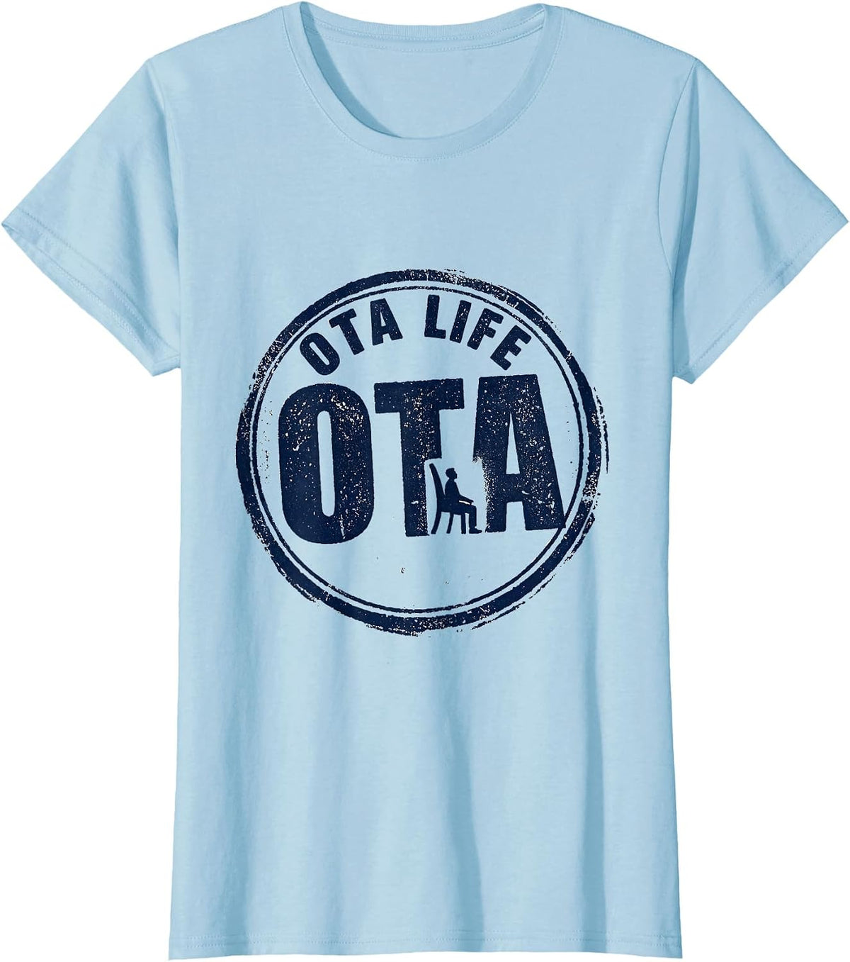 OTA Life Retro Occupational Therapy OTA COTA OT Month T-Shirt - Baby Blue