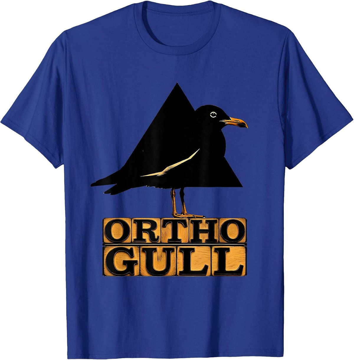 Orthogull Triangle Bird Geometry Pun Funny Math Teacher T-Shirt - Royal Blue