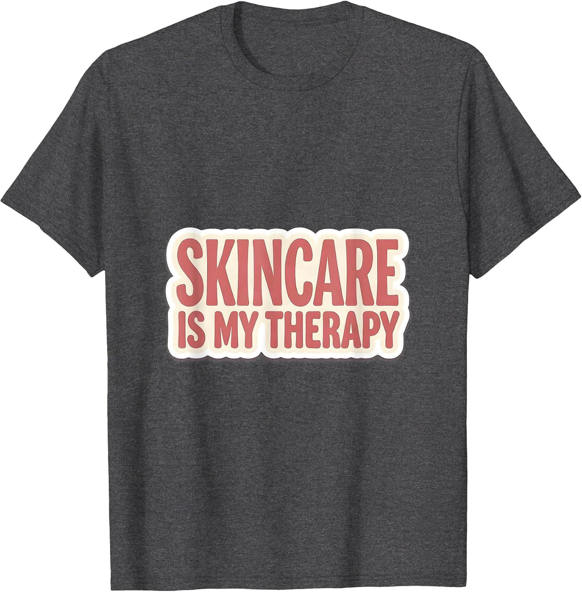 Skincare Is My Therapy K-Beauty Design T-Shirt - Dark Heather Grey