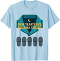 Men's New Year's Eve Pajama Squad Funny Matching Party Night T-Shirt - Baby Blue