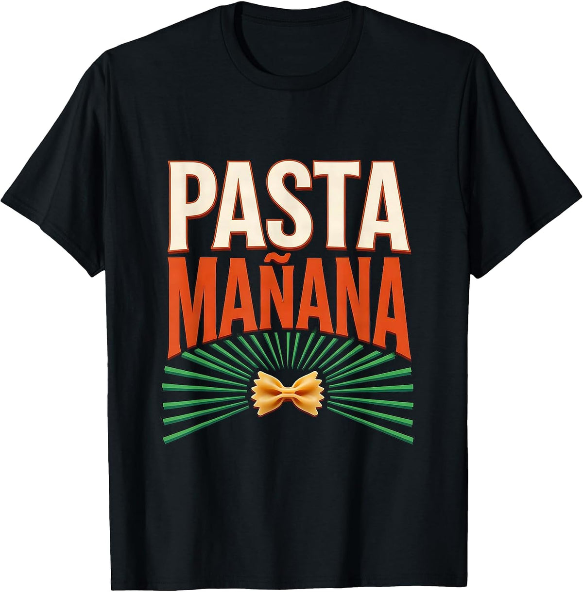 Men's Pasta Mañana Funny Spanish Pun Cinco De Mayo Party Humor T-Shirt - Black