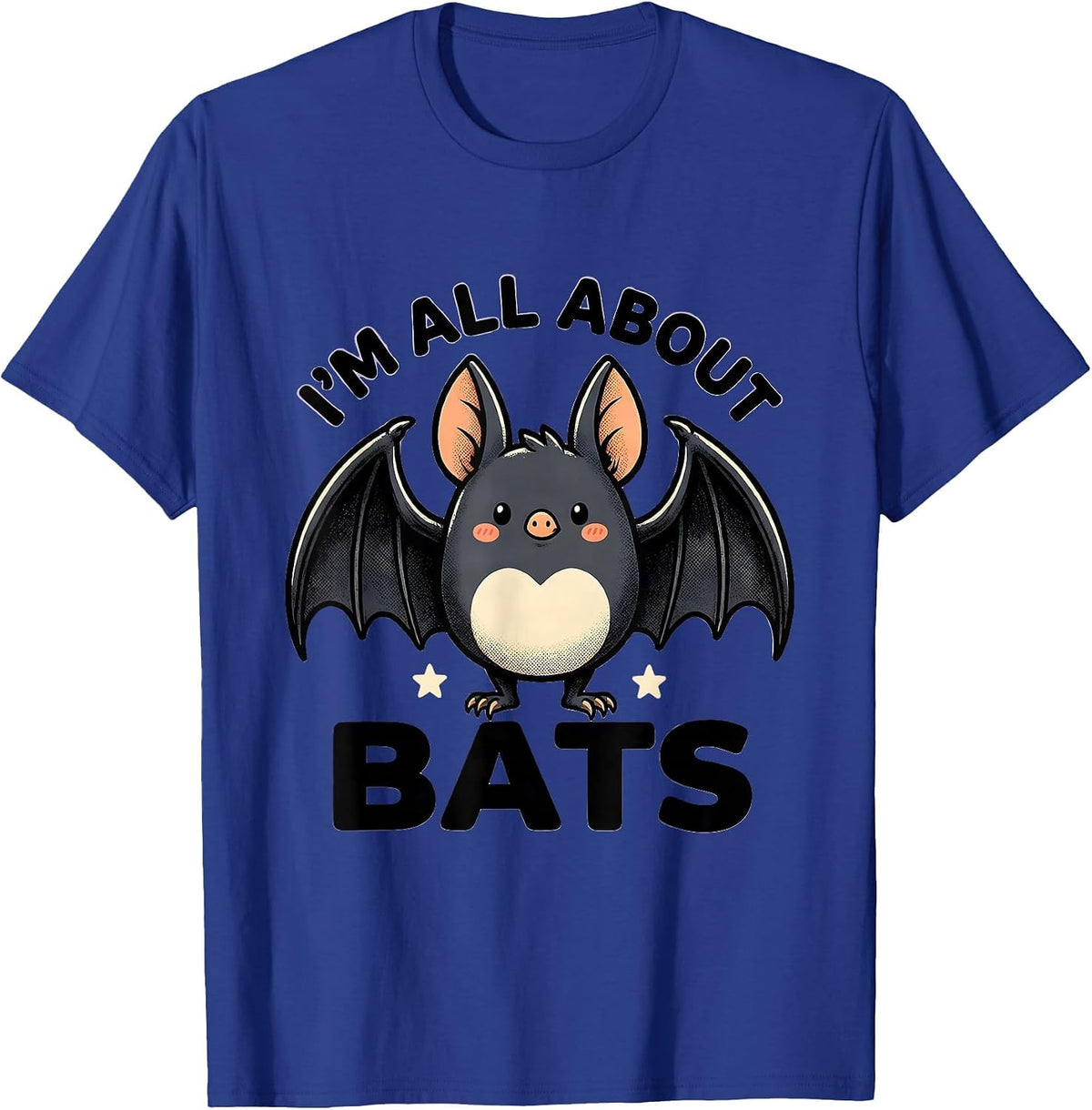 I'm All About Bats Cute Kawaii Bat Lover Wildlife T-Shirt - Royal Blue