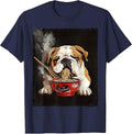 English Bulldog Dog Ramen T-Shirt - Navy Blue