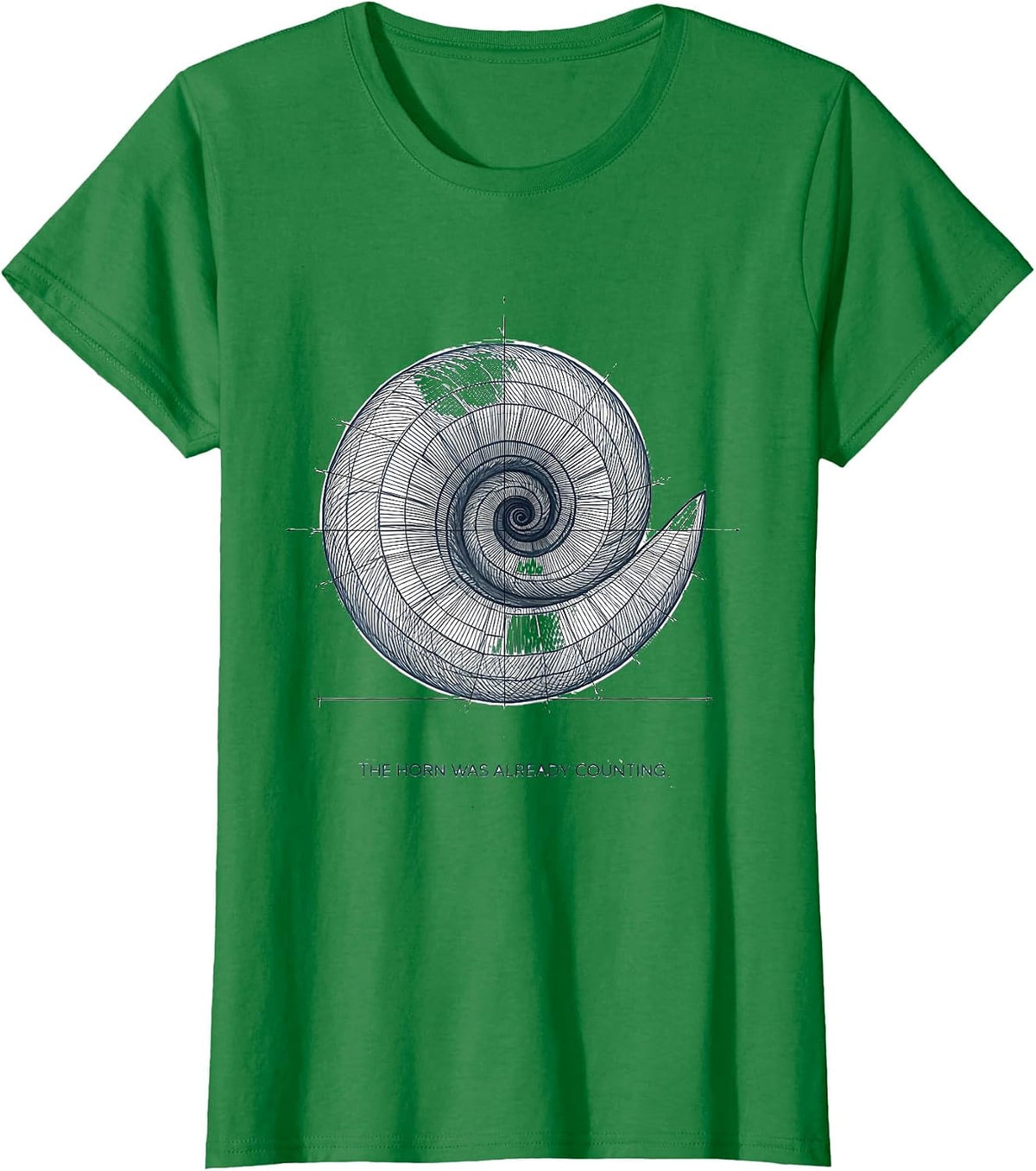 Women's The Horn Was Already Counting Sacred Geometry Math T-Shirt - Kelly Green