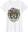 Women's Show Me Your Beads Mardi Gras Festive Design T-Shirt - White