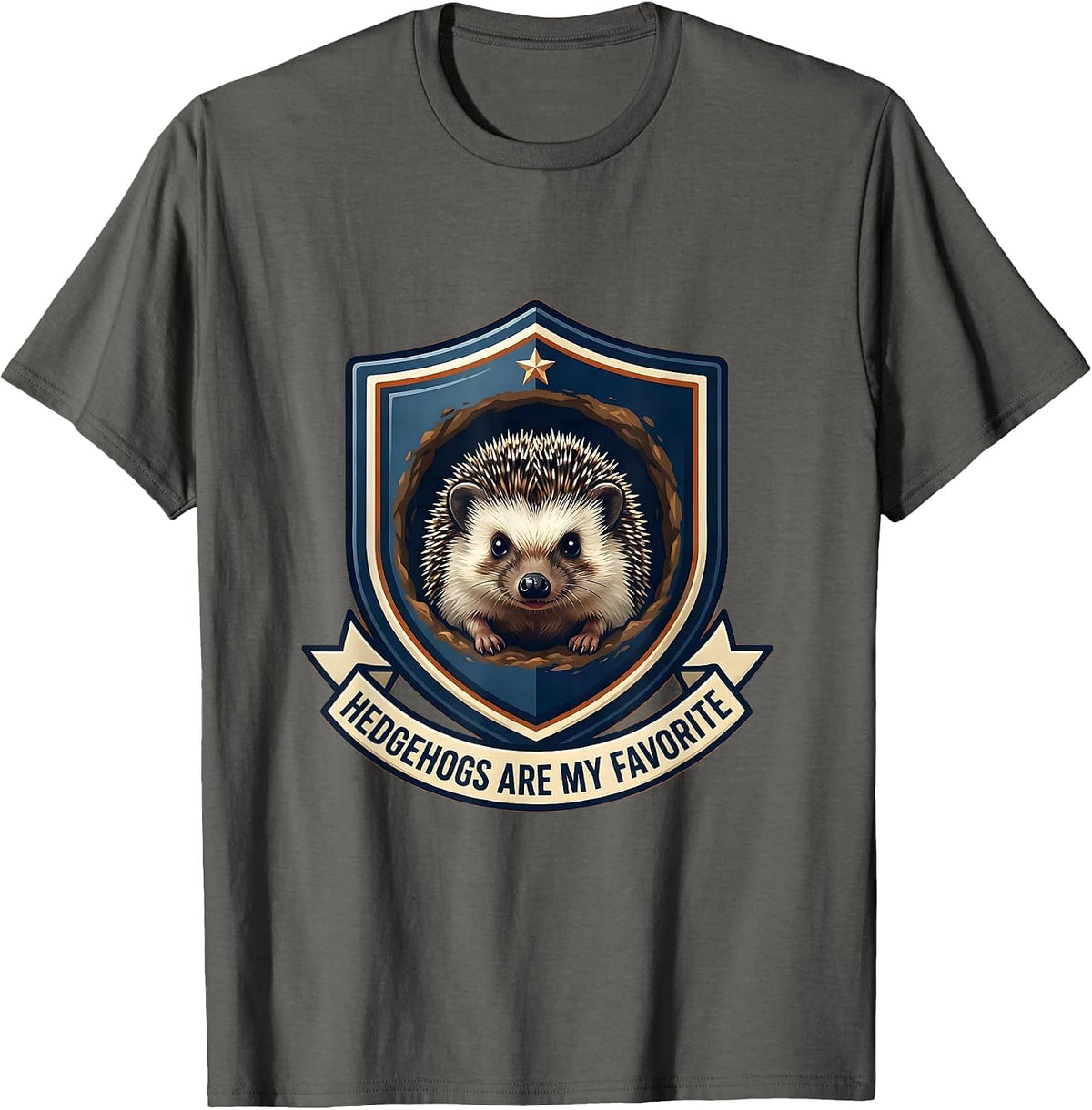 Men's Hedgehogs Are My Favorite Cute Hedgehog Animal Lover Gift T-Shirt - Asphalt Grey
