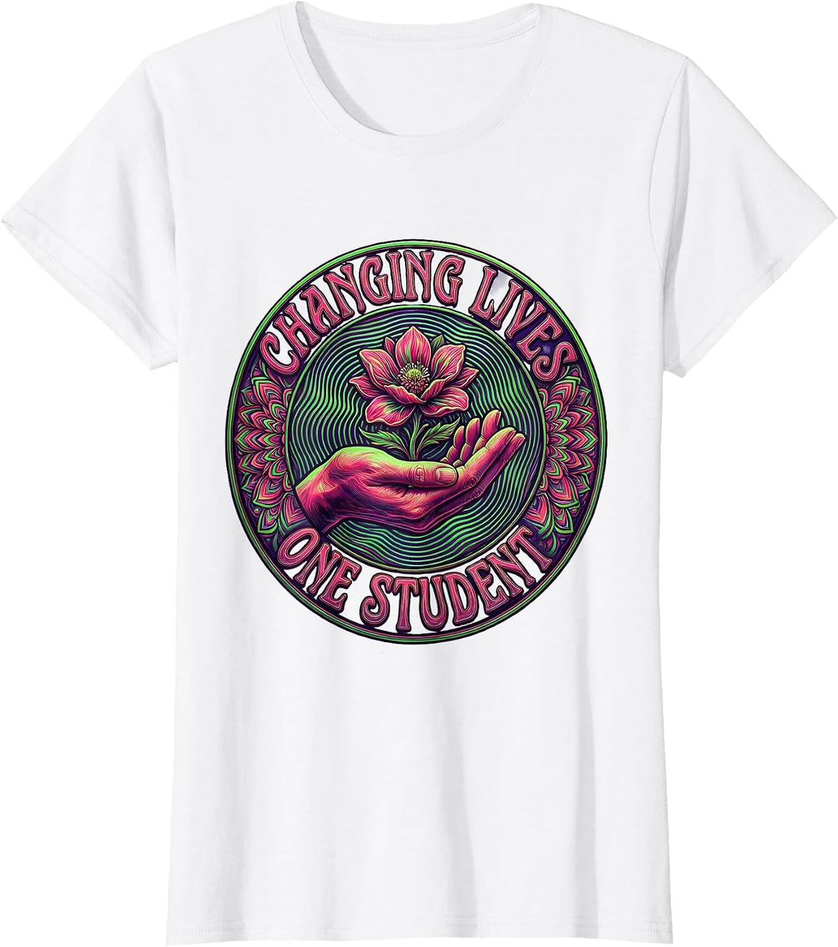 Changing Lives One Student Special Education Design T-Shirt - White