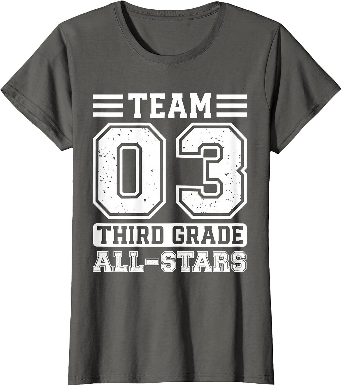 3rd Grade Team T-Shirt Third Grade Back to School T-Shirt - Asphalt Grey