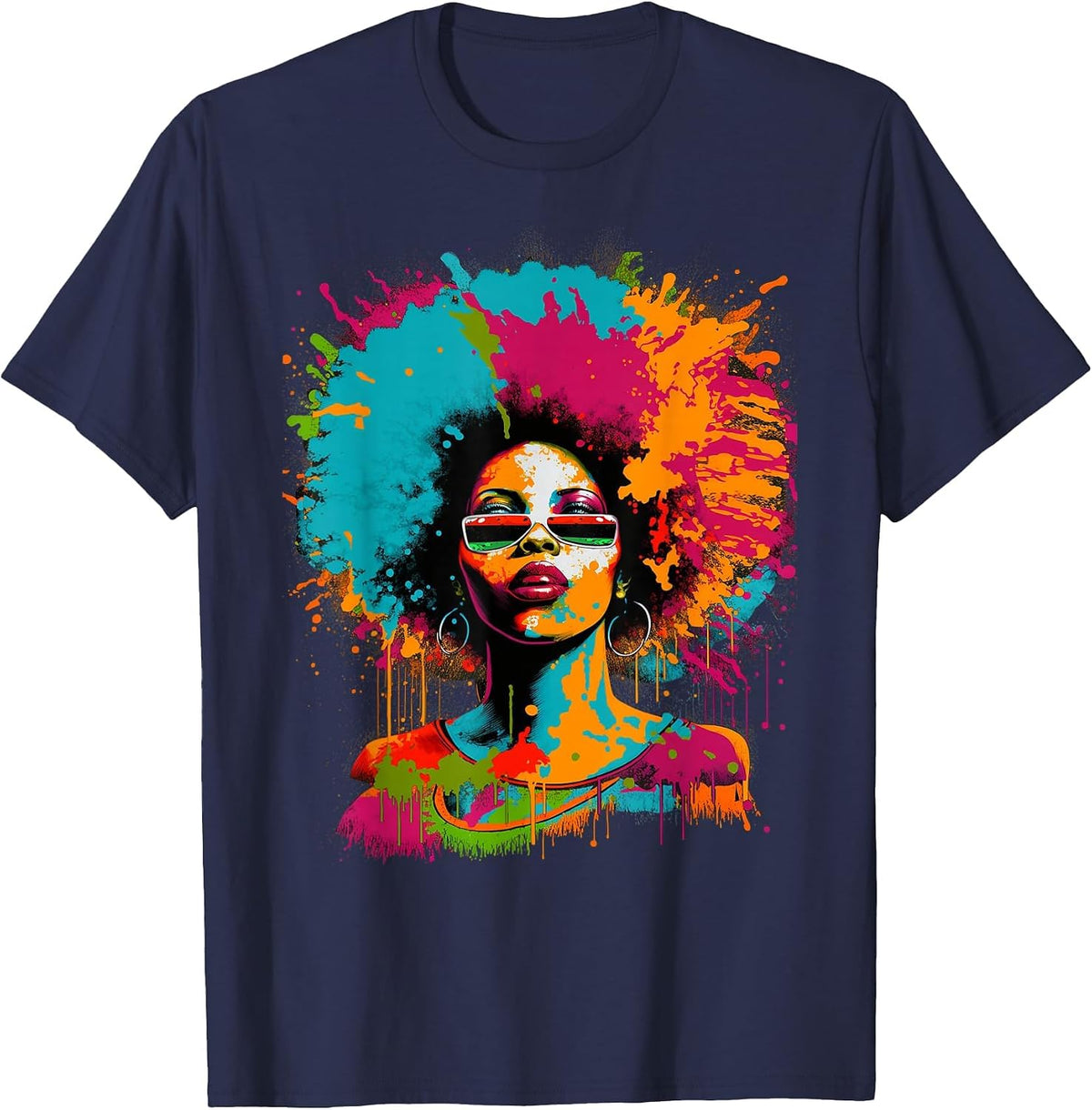 Black History Month African American Black Queen Juneteenth T-Shirt - Navy Blue