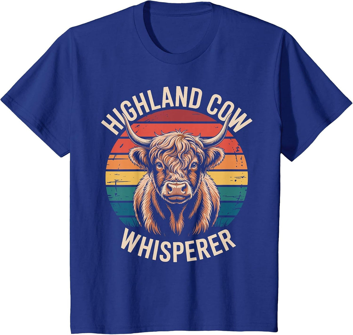 Highland Cow Whisperer T-Shirt - Royal Blue
