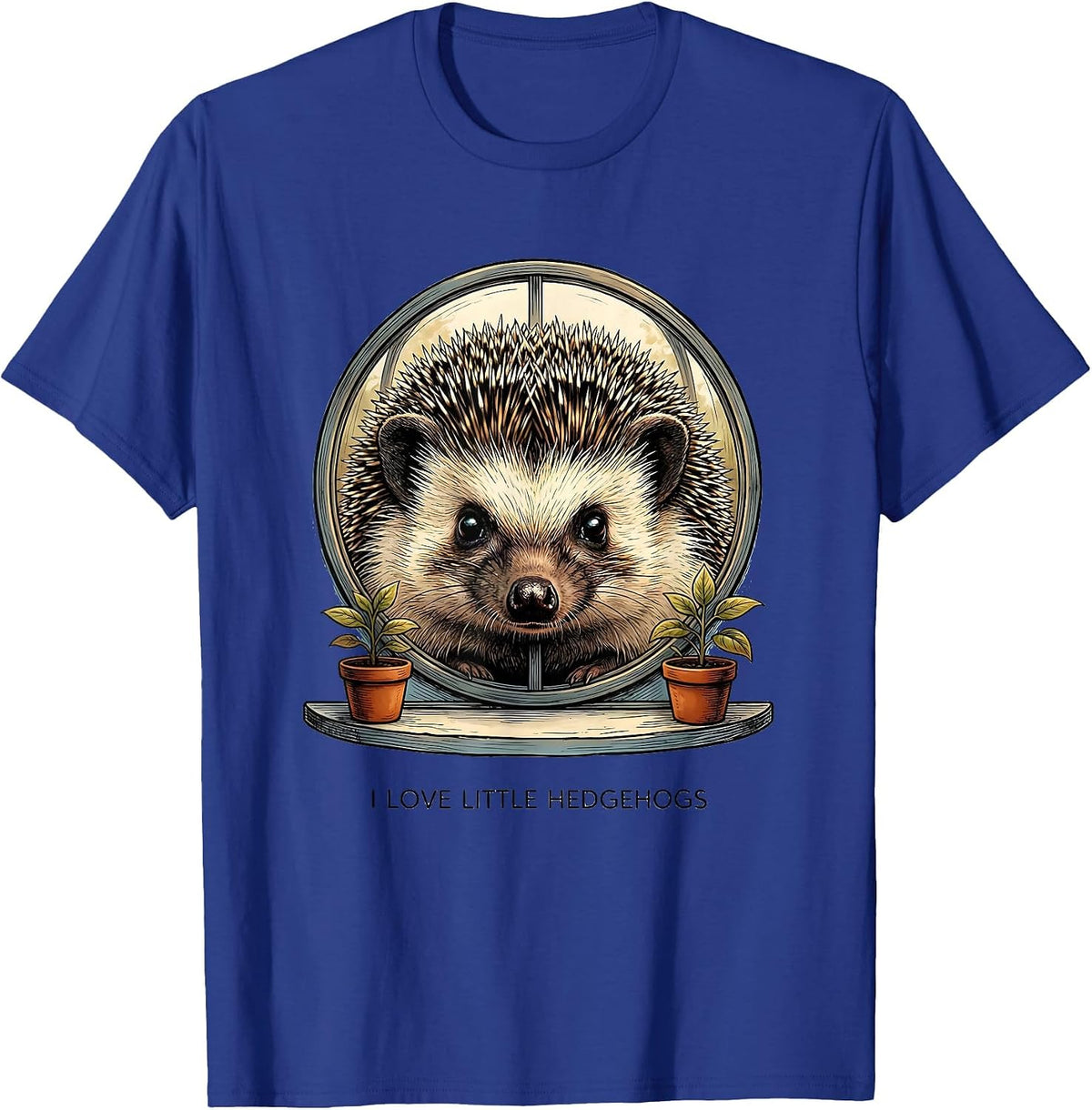 I Love Little Hedgehogs Cute Hedgehog Animal Lover Gift T-Shirt - Royal Blue