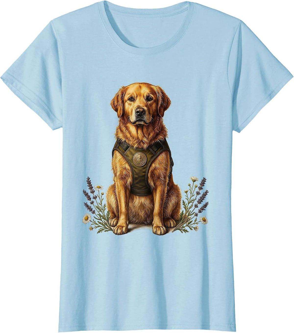 Occupational Therapy Dog Official Vest Graphic T-Shirt - Baby Blue