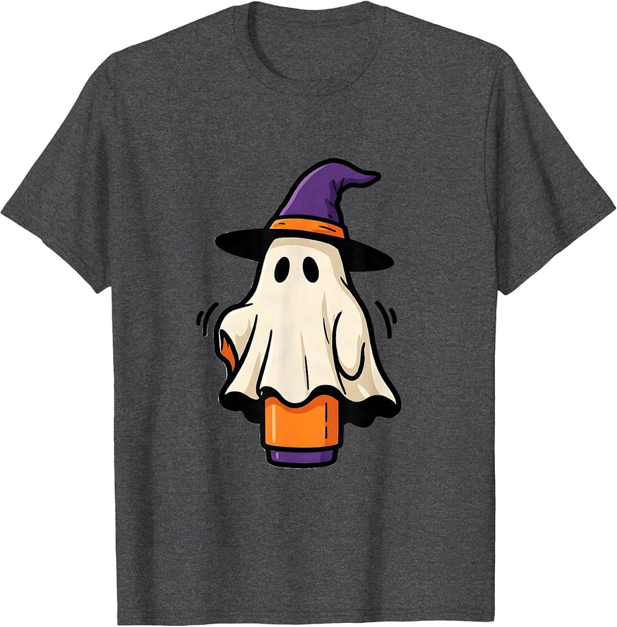 Men's Dry-Erase Marker Ghost Teacher Halloween Costume Humor T-Shirt - Dark Heather Grey
