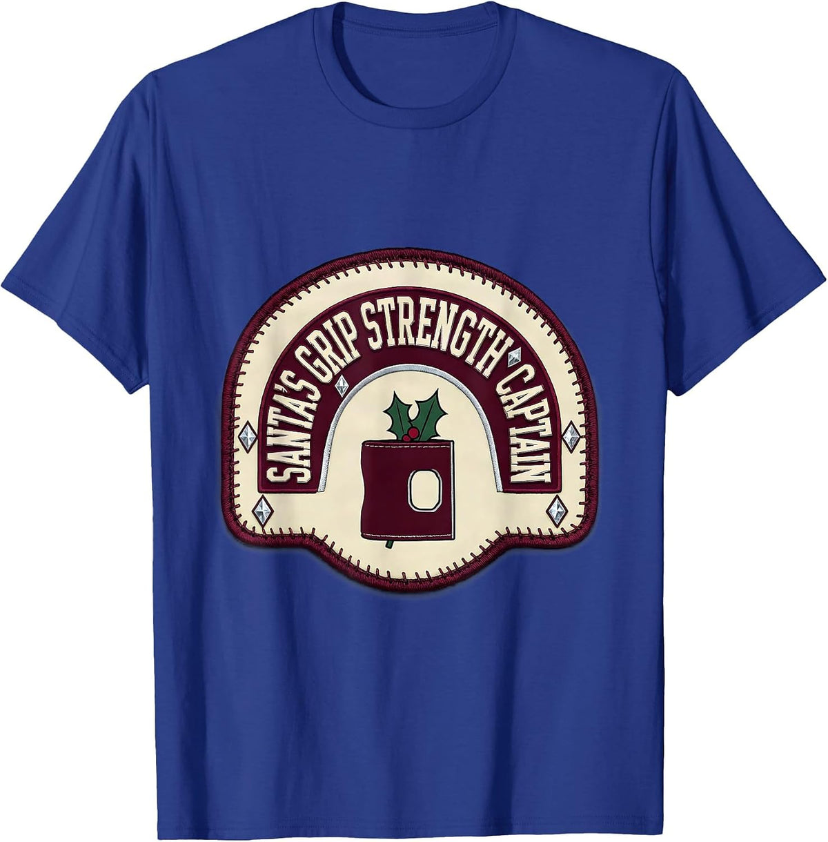 Men's Santa's Grip Strength Captain Occupational Therapy Christmas T-Shirt - Royal Blue