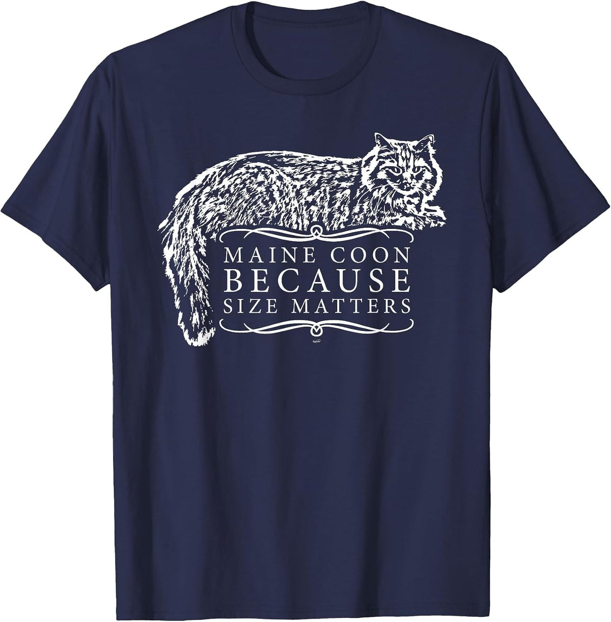 Maine Coon Because Size Matters t-Shirt T-Shirt - Navy Blue
