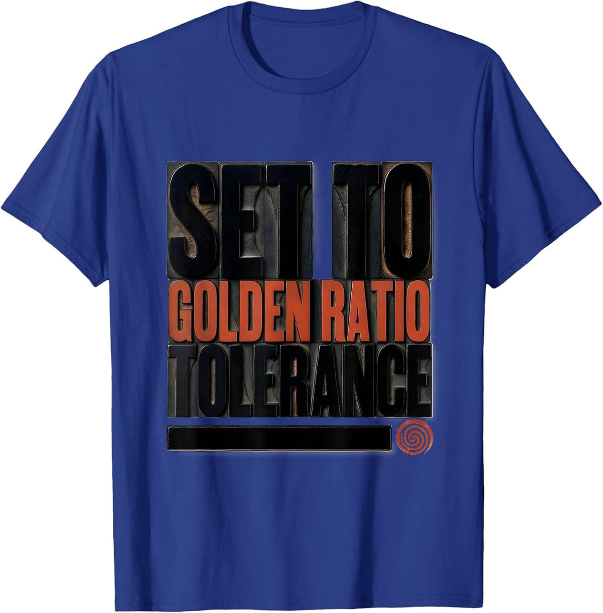 Men's Set To Golden Ratio Tolerance Math Geometry Sacred Geometry T-Shirt - Royal Blue