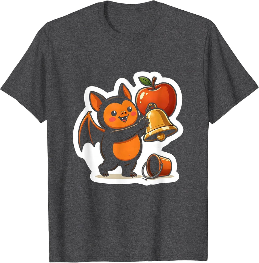 Men's Bat Teacher Cute Halloween Costume Humor T-Shirt - Dark Heather Grey