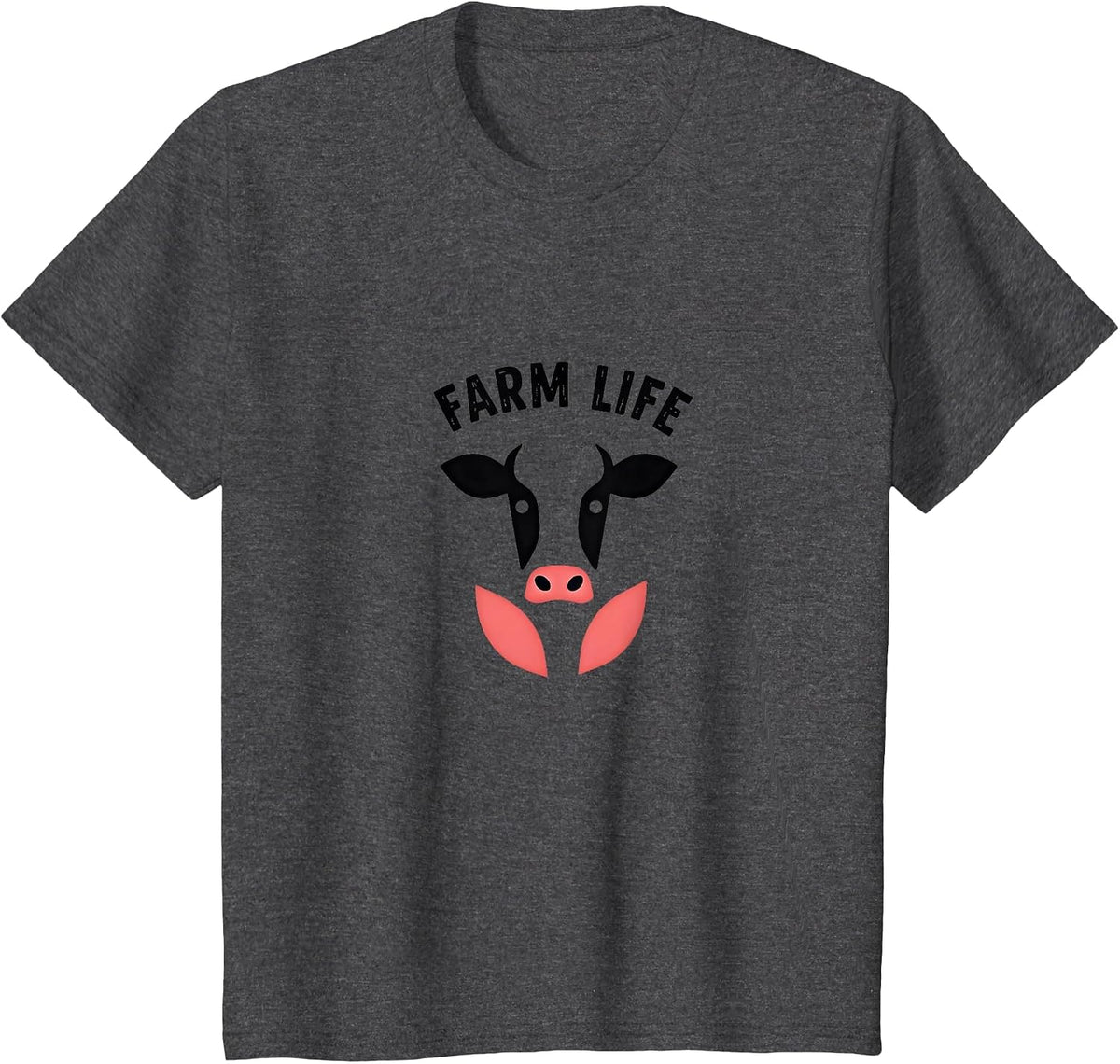 Farm Life Cow Lover Gift Country Animal Enthusiast T-Shirt - Dark Heather Grey