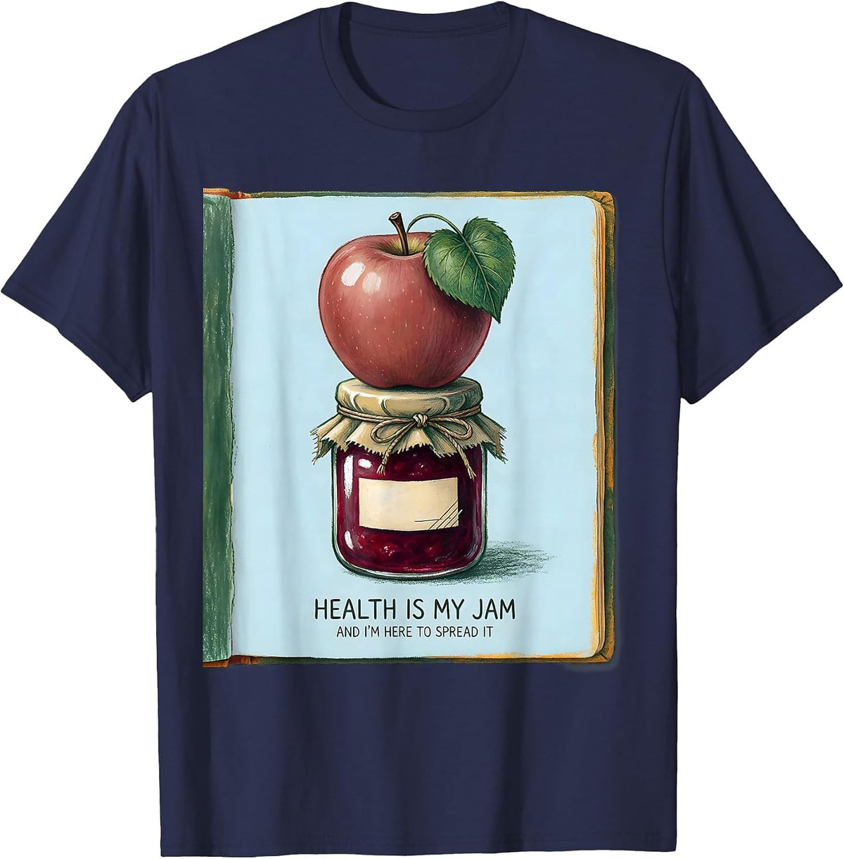 Men's Health Is My Jam And I'm Here To Spread It Teacher T-Shirt - Navy Blue
