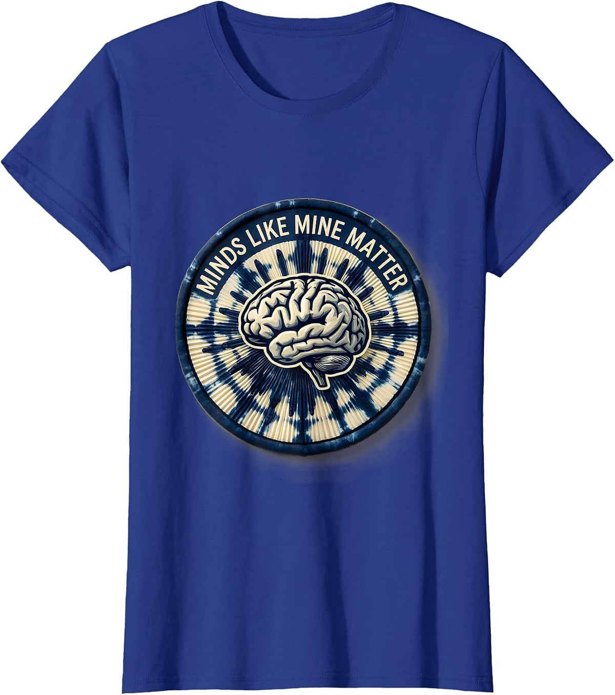 Women's Minds Like Mine Matter Neurodiversity Design T-Shirt - Royal Blue