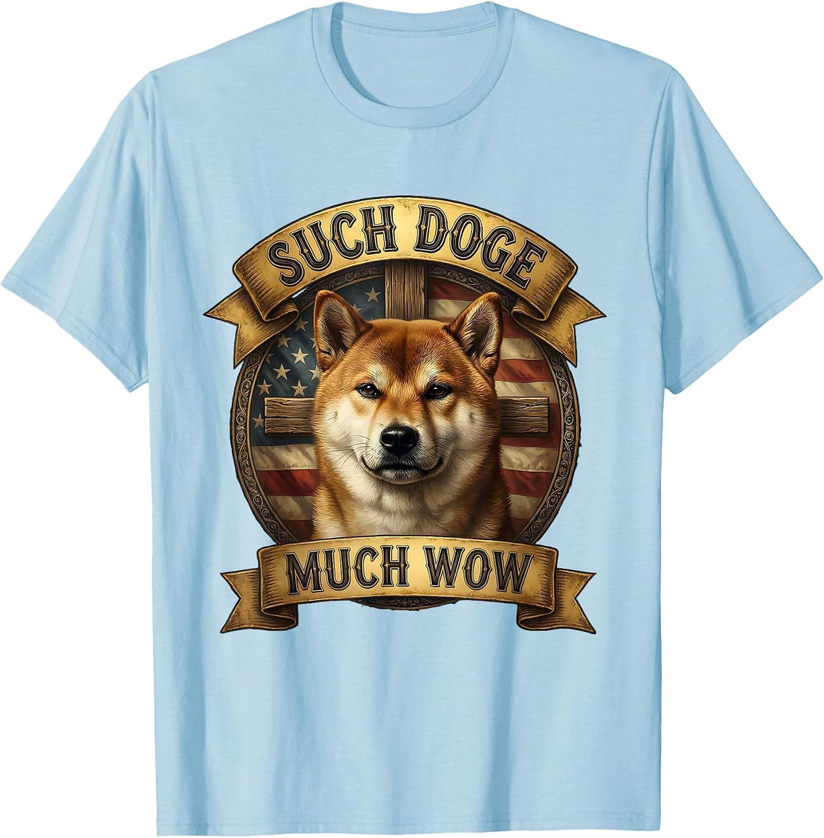 Such Doge Much Wow Classic Meme Design T-Shirt - Baby Blue