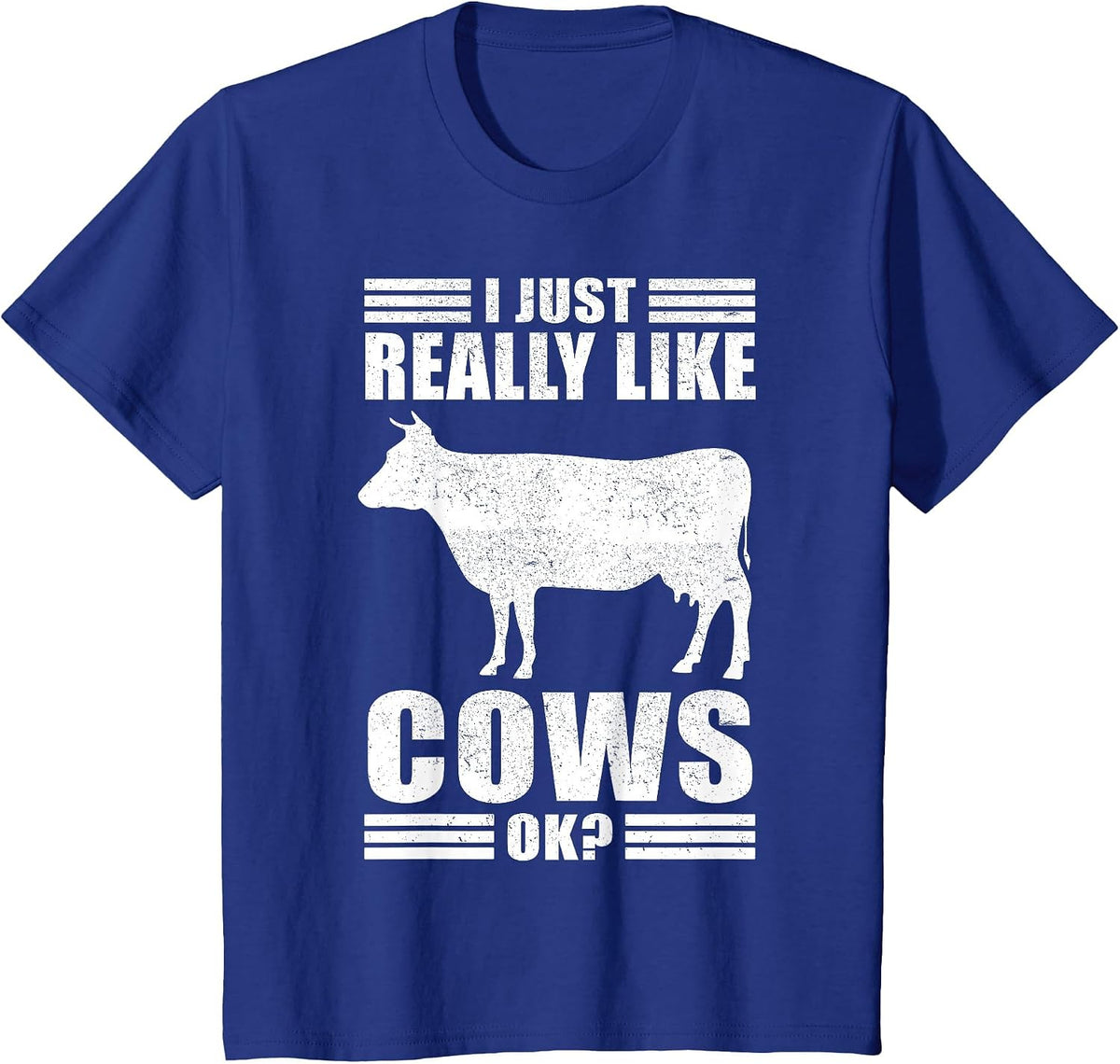 Funny Cow Design for Men Women Boys Girls Farmer Cow Lover T-Shirt - Royal Blue