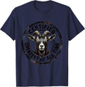 Certified Greatest Of All Time Funny Goat Novelty Humor T-Shirt - Navy Blue