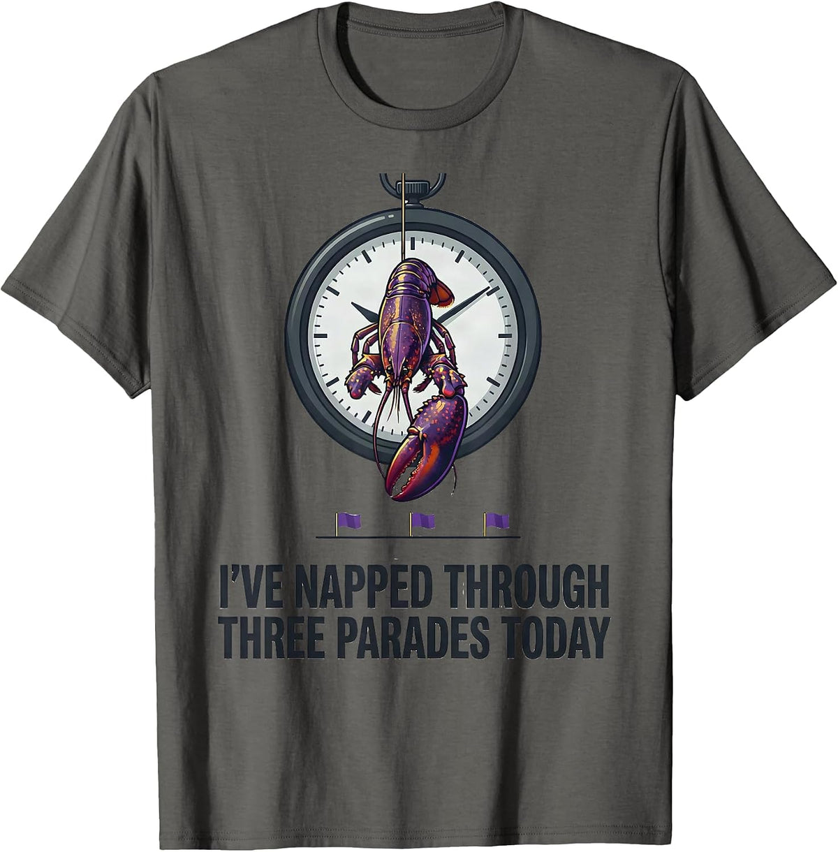 I've Napped Through Three Parades Today Mardi Gras T-Shirt - Asphalt Grey