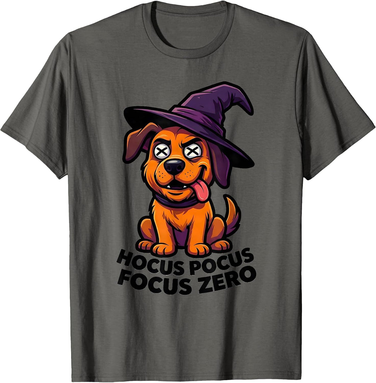 Men's Hocus Pocus Focus Zero Funny Halloween Teacher Costume T-Shirt - Asphalt Grey