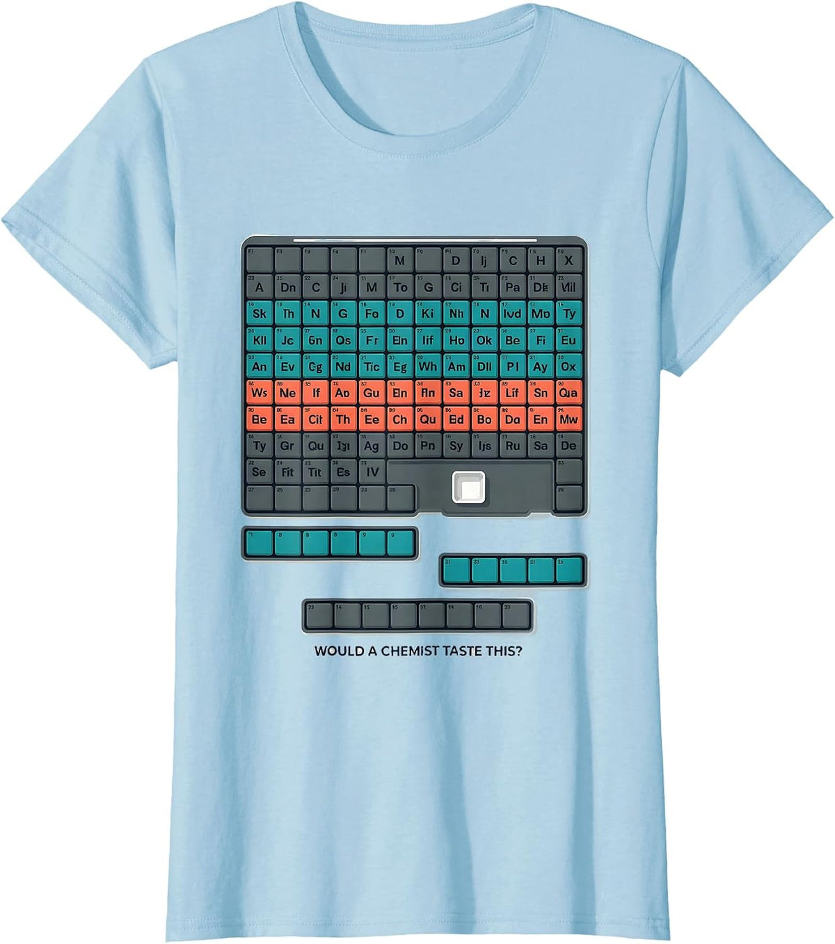 Would A Chemist Taste This Funny Periodic Table Chemistry T-Shirt - Baby Blue