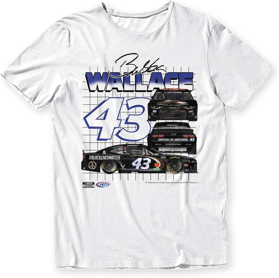NASCAR Vintage Daytona 500 Shirt - Vintage Race Car Racing Mens Graphic T-Shirt - Wallace White
