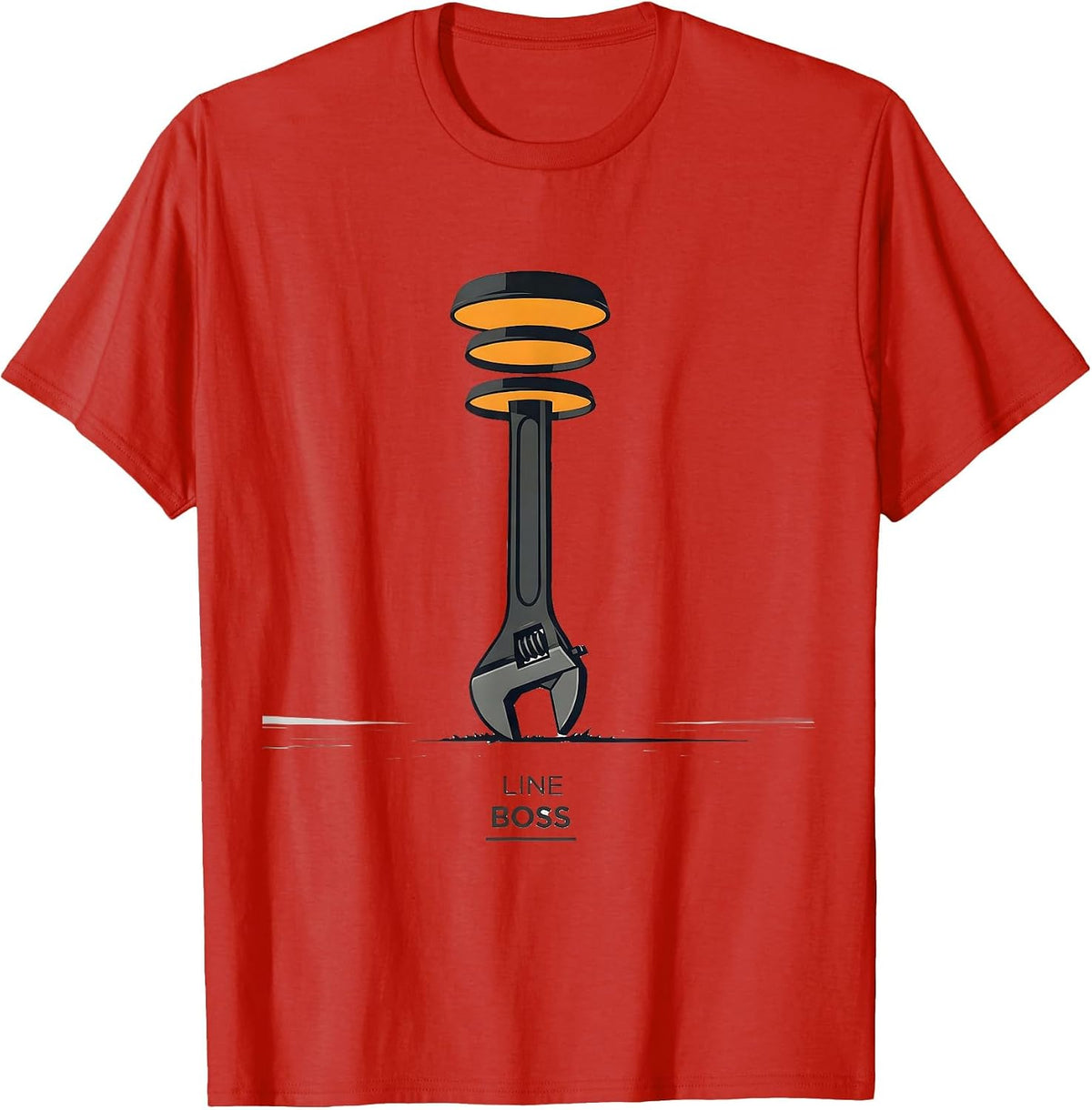 Men's Line Boss Editorial Conceptual Drag Racing RC Car Enthusiast T-Shirt - Red