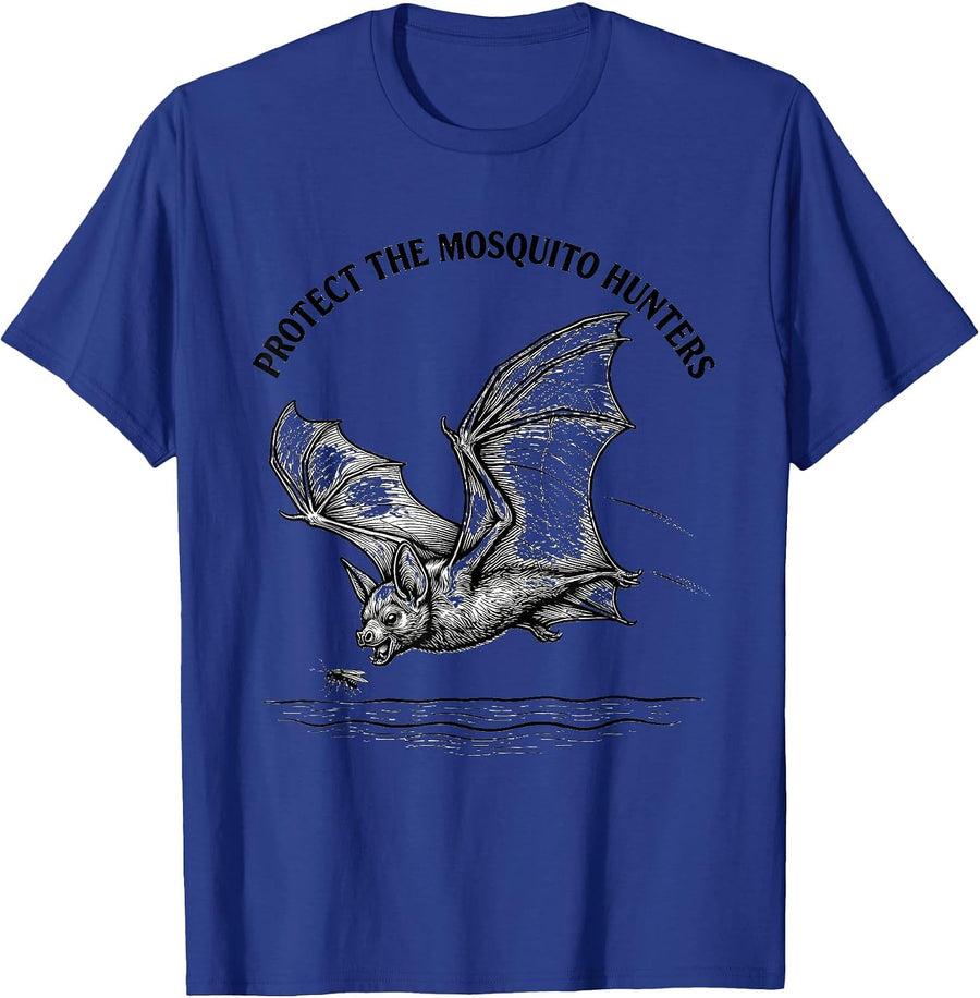 Protect The Mosquito Hunters Funny Bat Lover Wildlife T-Shirt - Royal Blue